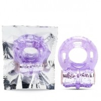 Vibrating Cock Ring, Purple, Single Use, (BULK 6 pcs)